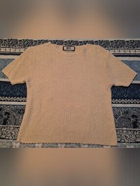 BICE Women's Short-Sleeve Crewneck Knit Shirt in Cream